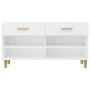 Glossy white plywood shoe cabinet 102x35x55 cm by vidaXL, Shoe racks and shoe organizers - Ref: Foro24-812822, Price: 55,99 €...