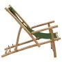 Silla de playa de bambú y lona verde de vidaXL, Sillas de jardín - Ref: Foro24-318598, Precio: 75,31 €, Descuento: %