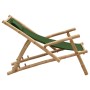 Silla de playa de bambú y lona verde de vidaXL, Sillas de jardín - Ref: Foro24-318598, Precio: 75,31 €, Descuento: %