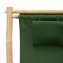 Silla de playa de bambú y lona verde de vidaXL, Sillas de jardín - Ref: Foro24-318598, Precio: 75,31 €, Descuento: %