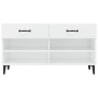 Shoe cabinet made of white glossy plywood, 102x35x55 cm by vidaXL, Shoe racks and shoe organizers - Ref: Foro24-812831, Price...