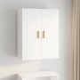 Armario de pared colgante blanco brillante 69,5x34x90 cm de vidaXL, Aparadores - Ref: Foro24-812264, Precio: 88,97 €, Descuen...