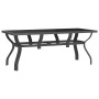 Gray and black steel and glass garden table 180x80x70 cm by vidaXL, Garden tables - Ref: Foro24-318771, Price: 238,64 €, Disc...