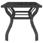 Gray and black steel and glass garden table 180x80x70 cm by vidaXL, Garden tables - Ref: Foro24-318771, Price: 238,64 €, Disc...