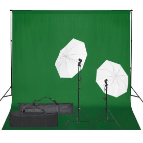 Photo studio kit with lighting set and background by vidaXL, Flashes and studio lighting - Ref: Foro24-3094639, Price: 128,99...