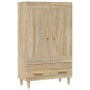 Aparador madera contrachapada color roble Sonoma 70x31x115 cm de vidaXL, Aparadores - Ref: Foro24-812567, Precio: 81,11 €, De...