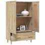 Aparador madera contrachapada color roble Sonoma 70x31x115 cm de vidaXL, Aparadores - Ref: Foro24-812567, Precio: 81,11 €, De...