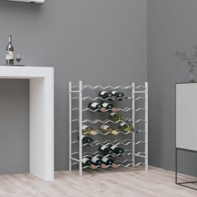 White metal wine rack for 48 bottles by vidaXL, Wine racks - Ref: Foro24-340908, Price: 91,05 €, Discount: %