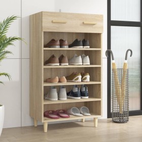 Oak-colored plywood shoe cabinet 60x35x105 cm by vidaXL, Shoe racks and shoe organizers - Ref: Foro24-812783, Price: 85,99 €,...