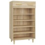 Mueble zapatero madera contrachapada color roble 60x35x105 cm de vidaXL, Zapateros y organizadores de calzado - Ref: Foro24-8...