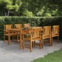 Mesa de jardín de madera maciza de acacia 200x100x74 cm de vidaXL, Mesas de jardín - Ref: Foro24-318744, Precio: 192,97 €, De...