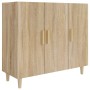 Aparador de madera de ingeniería roble Sonoma 90x34x80 cm de vidaXL, Aparadores - Ref: Foro24-812495, Precio: 97,31 €, Descue...