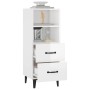 Glossy white plywood sideboard 34.5x34x90 cm by vidaXL, Sideboards - Ref: Foro24-812372, Price: 62,98 €, Discount: %