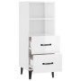 Glossy white plywood sideboard 34.5x34x90 cm by vidaXL, Sideboards - Ref: Foro24-812372, Price: 62,98 €, Discount: %