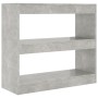 Estantería/divisor de espacios gris hormigón 80x30x72 cm de vidaXL, Librerías y estanterías - Ref: Foro24-811695, Precio: 52,...