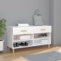 Mueble zapatero de madera contrachapada blanco 102x35x55 cm de vidaXL, Zapateros y organizadores de calzado - Ref: Foro24-812...