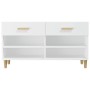 Mueble zapatero de madera contrachapada blanco 102x35x55 cm de vidaXL, Zapateros y organizadores de calzado - Ref: Foro24-812...