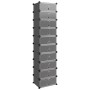 Black shoe rack 44x32x174 cm by vidaXL, Shoe racks and shoe organizers - Ref: Foro24-340560, Price: 59,73 €, Discount: %