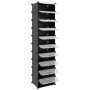 Black shoe rack 44x32x174 cm by vidaXL, Shoe racks and shoe organizers - Ref: Foro24-340560, Price: 59,73 €, Discount: %