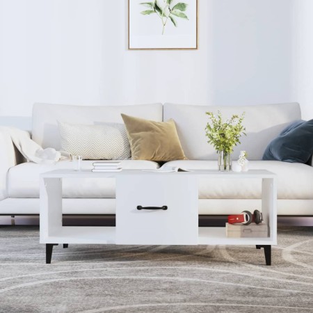 Mesa de centro madera contrachapada blanco 102x50x40 cm de vidaXL, Mesas de centro - Ref: Foro24-812699, Precio: 64,99 €, Des...