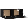 Black plywood wall-mounted cabinet 100x36.5x35 cm by vidaXL, Lockers and storage cabinets - Ref: Foro24-812943, Price: 68,37 ...