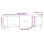 Couchtisch aus weißem Sperrholz, 102 x 50 x 40 cm von vidaXL, Couchtisch - Ref: Foro24-812699, Preis: 64,78 €, Rabatt: %