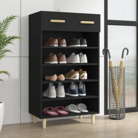 Mueble zapatero de madera contrachapada negro 60x35x105 cm de vidaXL, Zapateros y organizadores de calzado - Ref: Foro24-8127...