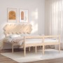 Cama para personas mayores con cabecero madera maciza 140x190cm de vidaXL, Camas y somieres - Ref: Foro24-3195526, Precio: 15...