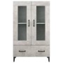 Aparador de madera contrachapada gris hormigón 70x31x115 cm de vidaXL, Aparadores - Ref: Foro24-812559, Precio: 93,06 €, Desc...