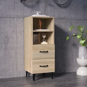 Aparador madera contrachapada color roble Sonoma 34,5x34x90 cm de vidaXL, Aparadores - Ref: Foro24-812369, Precio: 75,99 €, D...