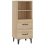 Aparador madera contrachapada color roble Sonoma 34,5x34x90 cm de vidaXL, Aparadores - Ref: Foro24-812369, Precio: 75,35 €, D...