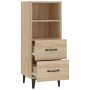 Aparador madera contrachapada color roble Sonoma 34,5x34x90 cm de vidaXL, Aparadores - Ref: Foro24-812369, Precio: 75,35 €, D...