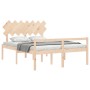 Cama para personas mayores con cabecero madera maciza 140x190cm de vidaXL, Camas y somieres - Ref: Foro24-3195526, Precio: 15...