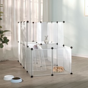 Small animal cage made of transparent PP and steel, measuring 142x74x93 cm. by vidaXL, Cages and habitats for small animals -...