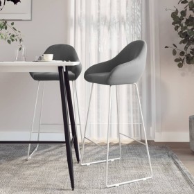 Kitchen bar stools 2 units light gray velvet by vidaXL, Kitchen stools - Ref: Foro24-338723, Price: 125,99 €, Discount: %