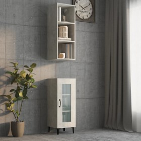 Concrete gray engineered wood wall cabinet 34.5x32.5x90cm by vidaXL, Shelves and shelves - Ref: Foro24-812487, Price: 48,30 €...