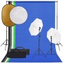 Photo studio kit with light set, background and reflector by vidaXL, Flashes and studio lighting - Ref: Foro24-3094666, Price...