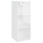 Glossy white plywood wall cabinet 34.5x32.5x90cm by vidaXL, Shelves and shelves - Ref: Foro24-812489, Price: 41,44 €, Discoun...