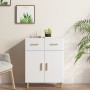 Hochglanzweißes Sperrholz-Sideboard 69,5 x 34 x 89 cm von vidaXL, Sideboards - Ref: Foro24-812192, Preis: 76,69 €, Rabatt: %