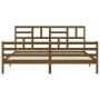 Honey brown solid wood bed frame and headboard 200x200 cm by vidaXL, Beds and slatted bases - Ref: Foro24-3194919, Price: 174...