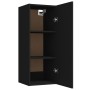 Black engineered wood wall cabinet 34.5x34x90 cm by vidaXL, Shelves and shelves - Ref: Foro24-812430, Price: 53,08 €, Discoun...