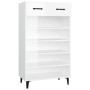 Glossy white plywood shoe cabinet 60x35x105 cm by vidaXL, Shoe racks and shoe organizers - Ref: Foro24-812795, Price: 60,65 €...