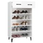 Glossy white plywood shoe cabinet 60x35x105 cm by vidaXL, Shoe racks and shoe organizers - Ref: Foro24-812795, Price: 60,65 €...