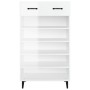 Glossy white plywood shoe cabinet 60x35x105 cm by vidaXL, Shoe racks and shoe organizers - Ref: Foro24-812795, Price: 60,65 €...