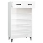 Glossy white plywood shoe cabinet 60x35x105 cm by vidaXL, Shoe racks and shoe organizers - Ref: Foro24-812795, Price: 60,65 €...