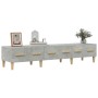 Concrete gray plywood TV cabinet 150x34.5x30 cm by vidaXL, TV Furniture - Ref: Foro24-812640, Price: 65,99 €, Discount: %