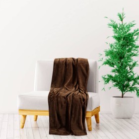 Polyester blanket in brown cocoa color, 200x240 cm. by vidaXL, Blankets - Ref: Foro24-136268, Price: 30,99 €, Discount: %