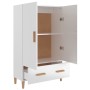 Aparador de madera contrachapada blanco brillante 70x31x115cm de vidaXL, Aparadores - Ref: Foro24-812534, Precio: 96,63 €, De...