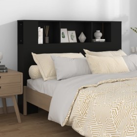 Mueble cabecero negro 140x18,5x104,5 cm de vidaXL, Cabeceros y pies de cama - Ref: Foro24-811926, Precio: 60,72 €, Descuento: %