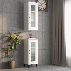 White engineered wood wall cabinet 34.5x34x90 cm by vidaXL, Sideboards - Ref: Foro24-812456, Price: 55,24 €, Discount: %